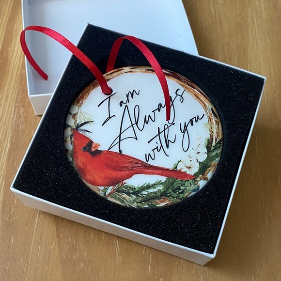 Ceramic Ornament Cardinal “I am always with you” - Picture 1 of 4